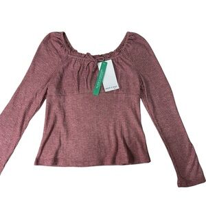 Girls' Dusty Pink Long Sleeve Top